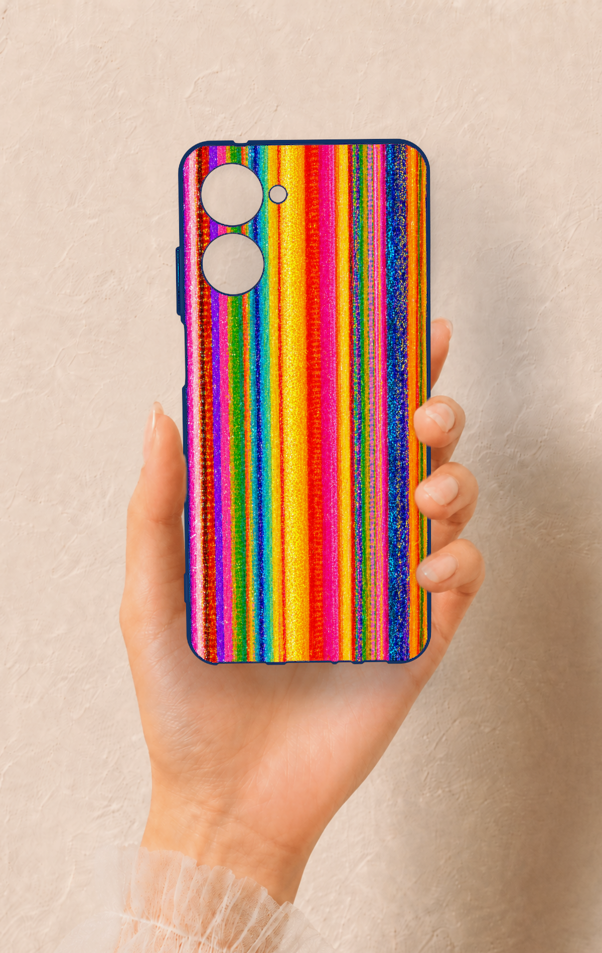 Realme 10 Uyumlu Rengarenk Desenli Silikon Kılıf