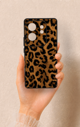 İnfinix Zero 30 Uyumlu Koyu Leopar Deri Desenli Silikon Kılıf