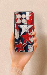 Poco X6 Pro Uyumlu Star Flag Desenli Silikon Kılıf