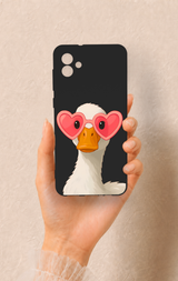 Samsung A04 Uyumlu Aşık Ördek Desenli Silikon Kılıf
