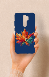 Redmi Note 8 Pro Uyumlu Renkli Yaprak Desenli Silikon Kılıf