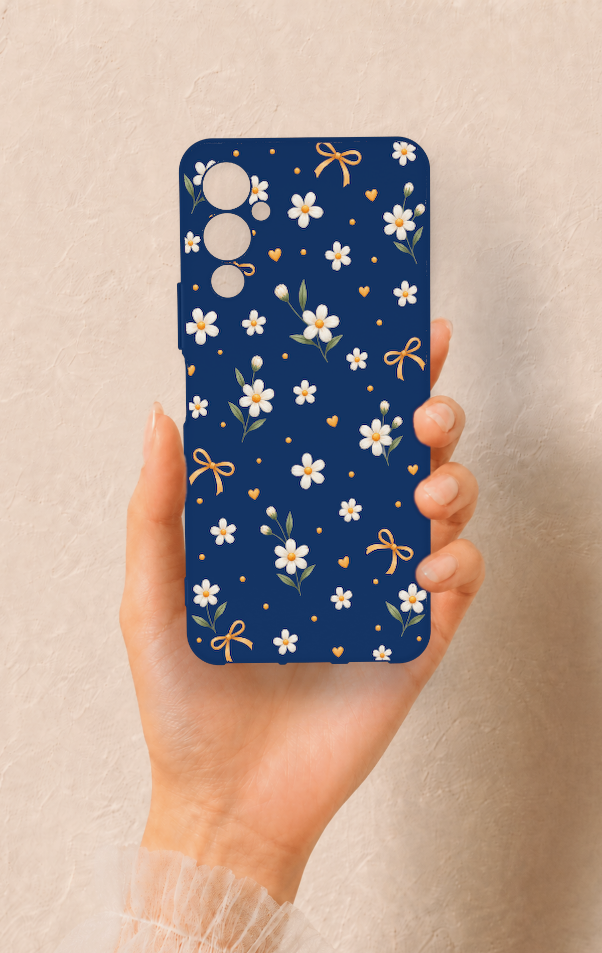 Tecno Pova Neo 4 Uyumlu Papatya Fiyonk Desenli Silikon Kılıf