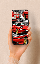 Oppo Reno 5 Lite Uyumlu Kırmızı Supra Desenli Silikon Kılıf