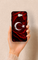 Samsung J7 Prime Uyumlu Kurt Türk Bayrağı Desenli Silikon Kılıf
