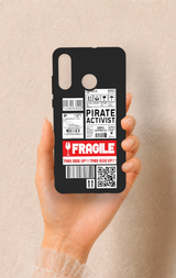 Huawei P30 Lite Uyumlu Fragile Desenli Silikon Kılıf