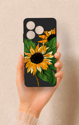 Realme C63 Uyumlu Ay Çiçeği Desenli Silikon Kılıf