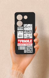 Tecno Camon 20 Pro Uyumlu Fragile Desenli Silikon Kılıf