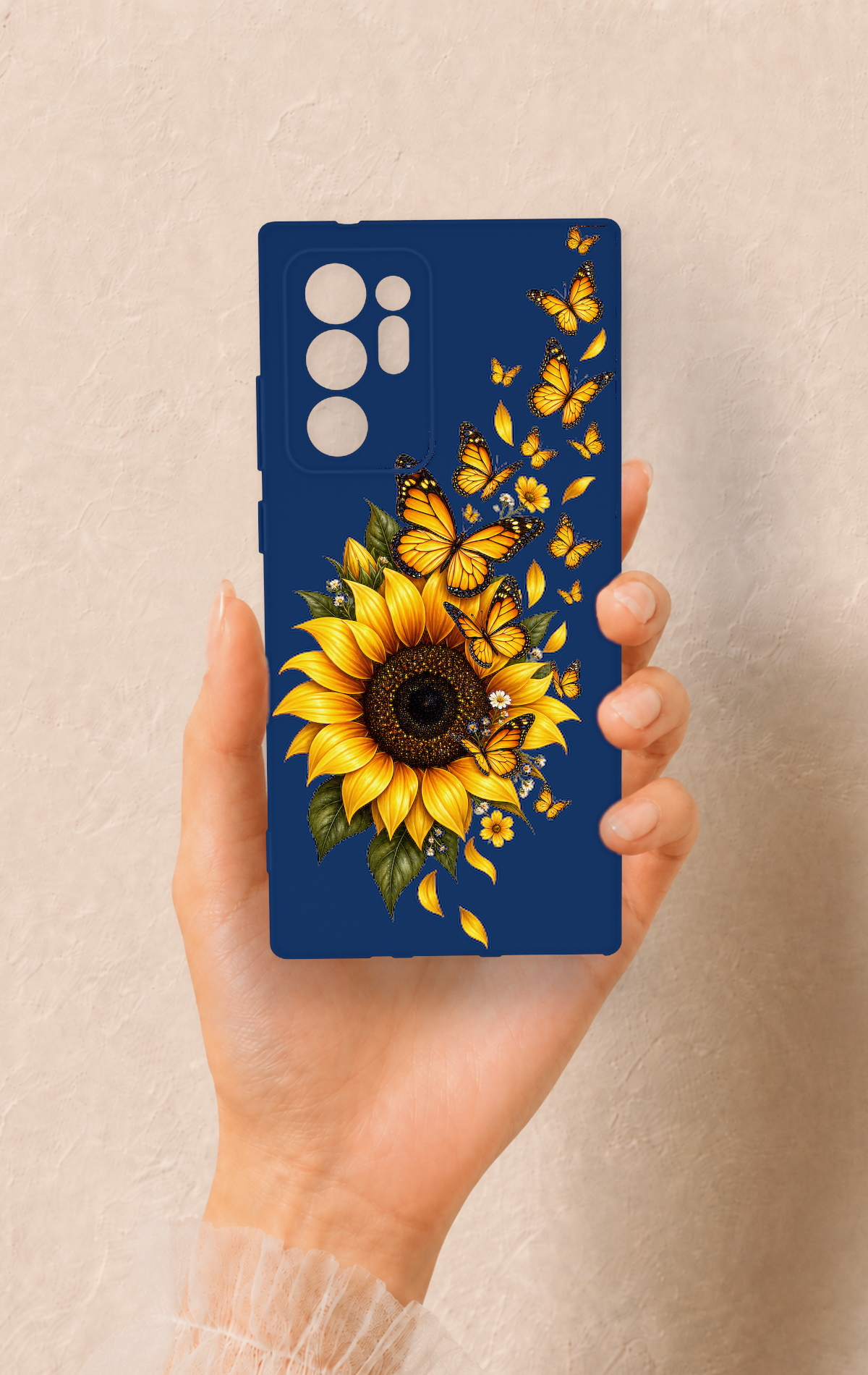 Samsung Note 20 Ultra Uyumlu Ayçiçeği Desenli Silikon Kılıf