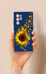 Samsung Note 20 Ultra Uyumlu Ayçiçeği Desenli Silikon Kılıf