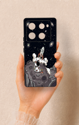 İnfinix Note 40 Pro Uyumlu Uzay Astronot Desenli Silikon Kılıf