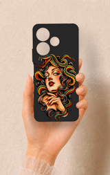 Redmi 13 4G Uyumlu Medusa Desenli Silikon Kılıf