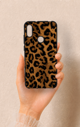 Huawei Y6 2019 Uyumlu Koyu Leopar Deri Desenli Silikon Kılıf