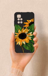 Redmi 10 2022 Uyumlu Ay Çiçeği Desenli Silikon Kılıf