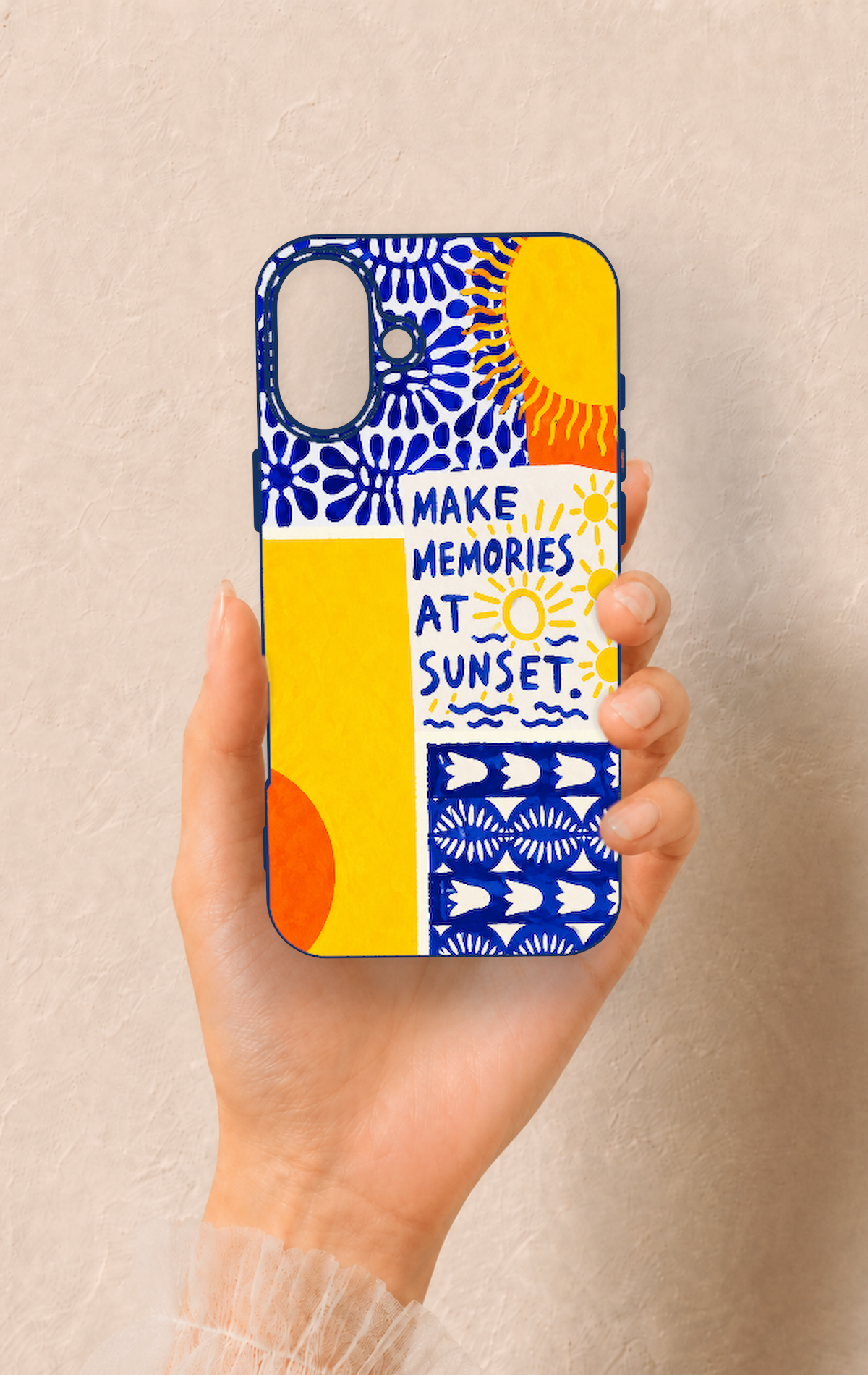 iPhone 16 Plus Uyumlu Sunset Desenli Silikon Kılıf