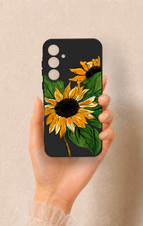 Samsung A35 Uyumlu Ay Çiçeği Desenli Silikon Kılıf