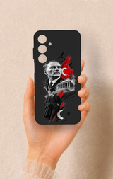 Samsung A55 Uyumlu Atatürk Anıtkabir Desenli Silikon Kılıf