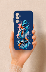 Samsung M14 Uyumlu Anchor Desenli Silikon Kılıf