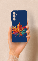 Samsung A24 Uyumlu Renkli Yaprak Desenli Silikon Kılıf