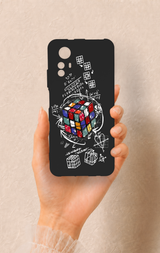 Redmi Note 12S Uyumlu Rubik Küb Desenli Silikon Kılıf