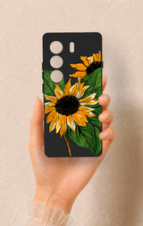 Tecno Camon 40 4G Uyumlu Ay Çiçeği Desenli Silikon Kılıf