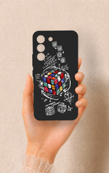 Samsung S22 Uyumlu Rubik Küb Desenli Silikon Kılıf