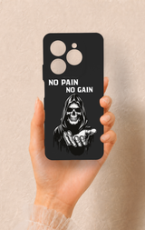 Tecno Spark 20 Pro Uyumlu No Pain No Gain Desenli Silikon Kılıf