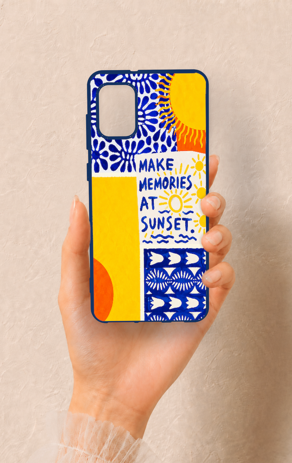 Samsung A31 Uyumlu Sunset Desenli Silikon Kılıf