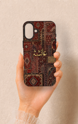 iPhone 16 Plus Uyumlu Vintage Halı Desenli Silikon Kılıf