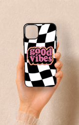 iPhone 11 Pro Max Uyumlu Black Good Vibes Desenli Silikon Kılıf