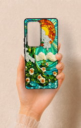 Vivo V30 Uyumlu Mozaik Okyanus Dalgası Desenli Silikon Kılıf