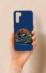 Oppo A91 Uyumlu Moto Rider Desenli Silikon Kılıf
