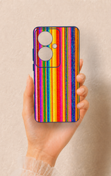 Oppo Reno 11F Uyumlu Rengarenk Desenli Silikon Kılıf