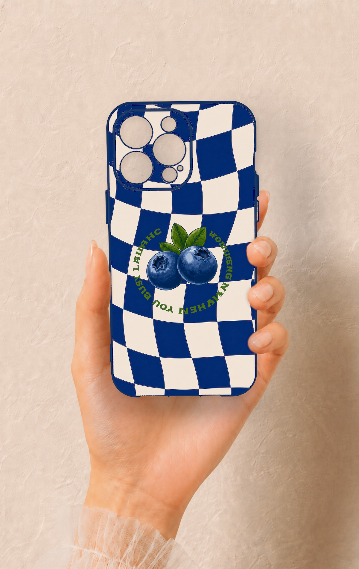 iPhone 13 Pro Max Uyumlu Yaban Mersini Desenli Silikon Kılıf