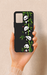 Vivo Y33S Uyumlu Sevimli Panda Bambu Desenli Silikon Kılıf
