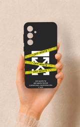 Samsung S23Fe Uyumlu Off White Desenli Silikon Kılıf