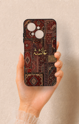 Tecno Spark Go1 Uyumlu Vintage Halı Desenli Silikon Kılıf