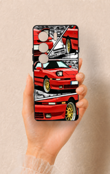 Tecno Camon 40 4G Uyumlu Kırmızı Supra Desenli Silikon Kılıf