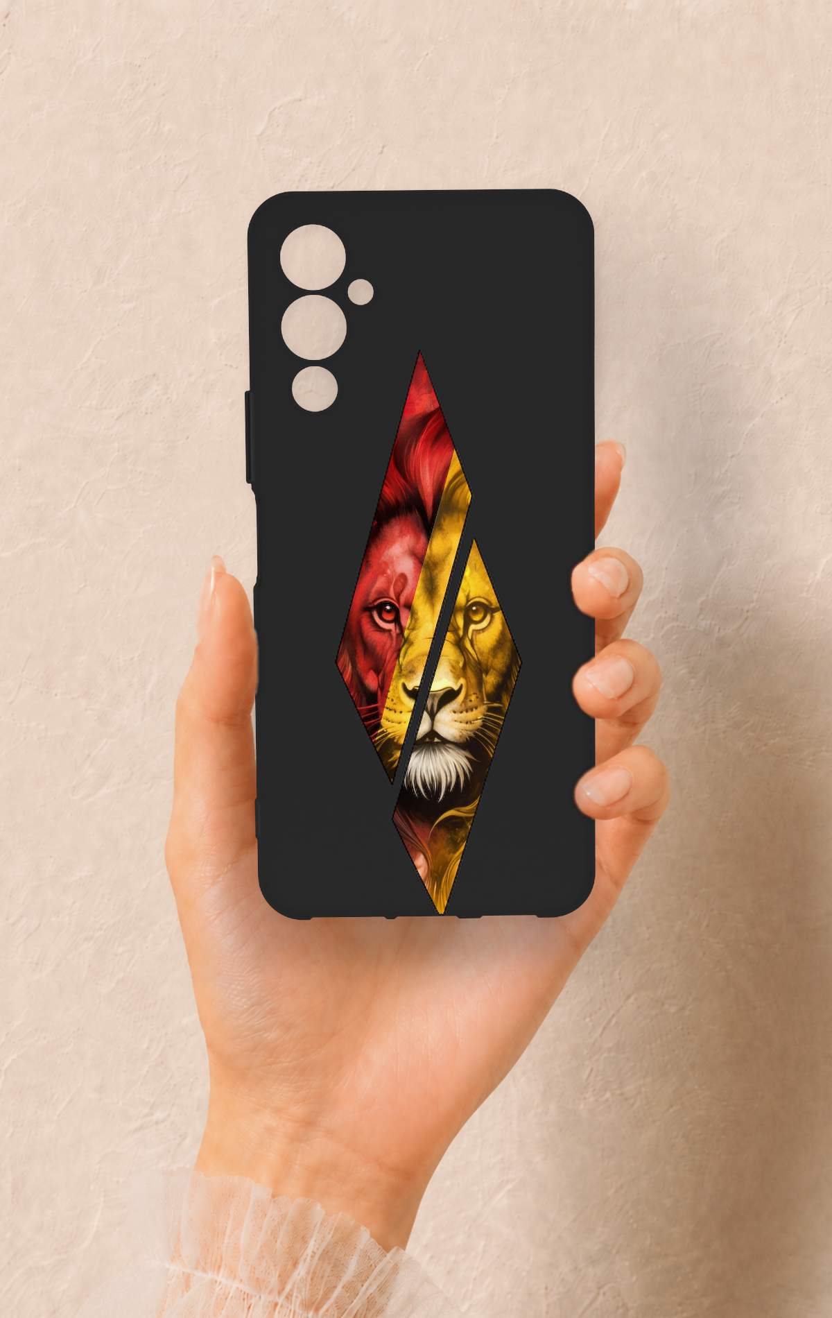 Tecno Pova Neo 4 Uyumlu Kesik Aslan Desenli Silikon Kılıf