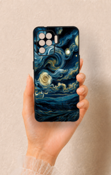 Oppo Reno 5 Lite Uyumlu Yıldızlı Gece Desenli Silikon Kılıf