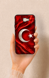 Samsung J7 Prime Uyumlu Türk Bayrağı Desenli Silikon Kılıf