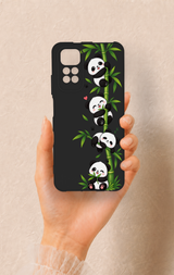 Redmi Note 11S Uyumlu Sevimli Panda Bambu Desenli Silikon Kılıf