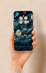 Realme 12 4G Uyumlu Yıldızlı Gece Desenli Silikon Kılıf