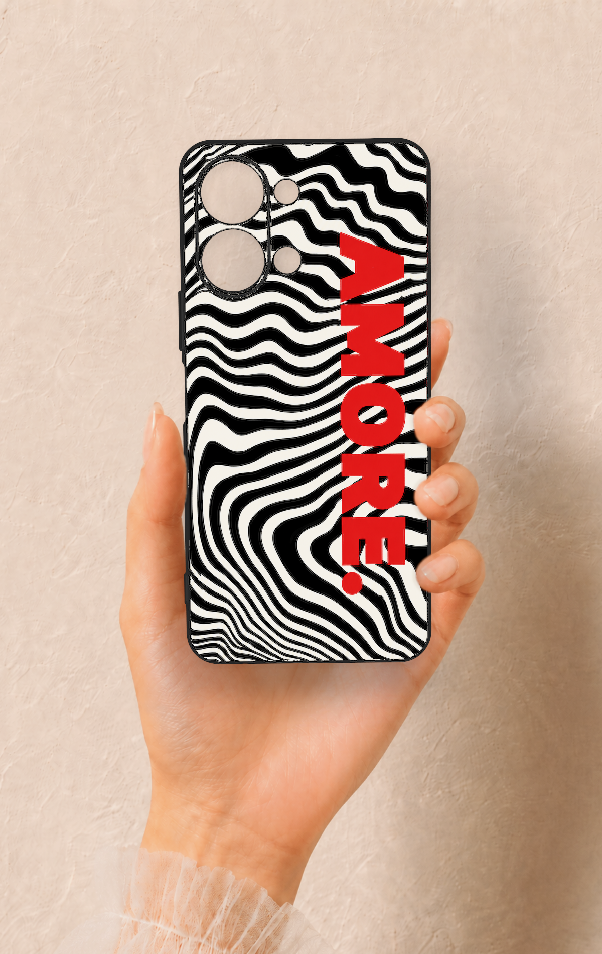Vivo Y05 4G Uyumlu Zebra Amore Desenli Silikon Kılıf