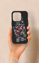 iPhone 14 Pro Uyumlu Rubik Küb Desenli Silikon Kılıf