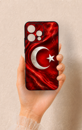 Oppo Reno 15 5G Uyumlu Türk Bayrağı Desenli Silikon Kılıf