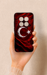 Redmi Note 15 Pro 5G Uyumlu Kurt Türk Bayrağı Desenli Silikon Kılıf
