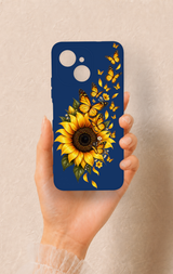 Tecno Spark 40C Uyumlu Ayçiçeği Desenli Silikon Kılıf