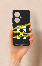 Oppo Reno 11F Uyumlu Off White Desenli Silikon Kılıf