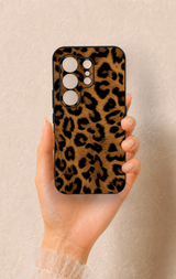 Tecno Camon 50 4G Uyumlu Koyu Leopar Deri Desenli Silikon Kılıf