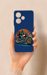 İnfinix Hot 30 Uyumlu Moto Rider Desenli Silikon Kılıf